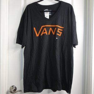 Vans Black and Orange Men's T-Shirt